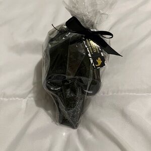 Gothic Black Skull Candle by